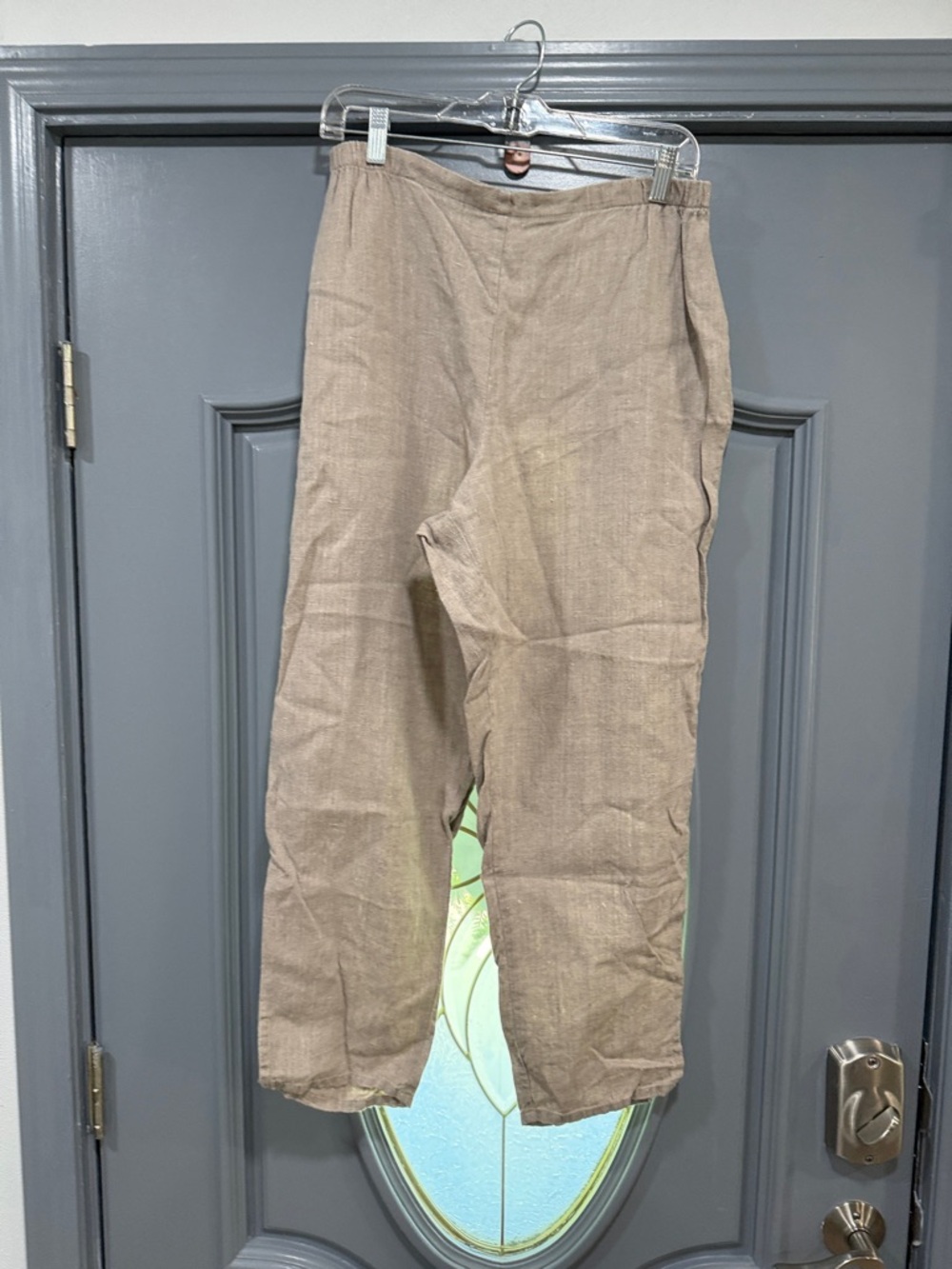 Flax Tan Linen Pants
